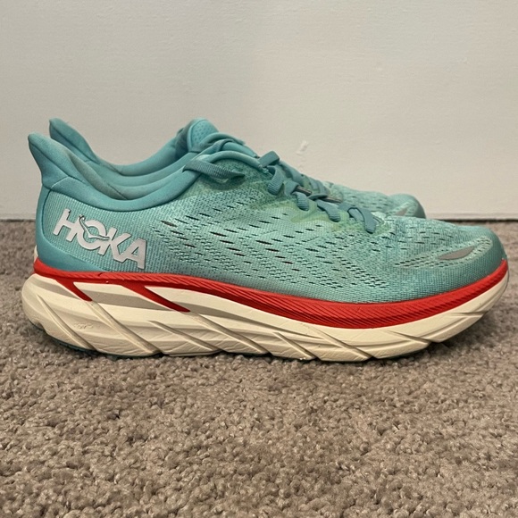 Hoka One One Womens Clifton 8 1119394 AEBL Blue Running Shoes Size 8.5 B - Picture 3 of 9